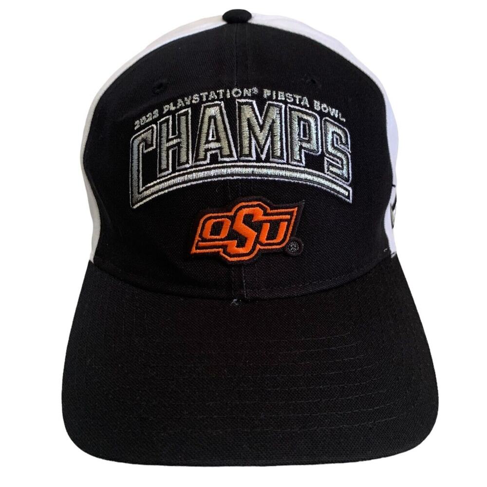 Nike 2022 PlayStation Fiesta Bowl Champs OSU Oklahoma State Snapback Cap Hat New
